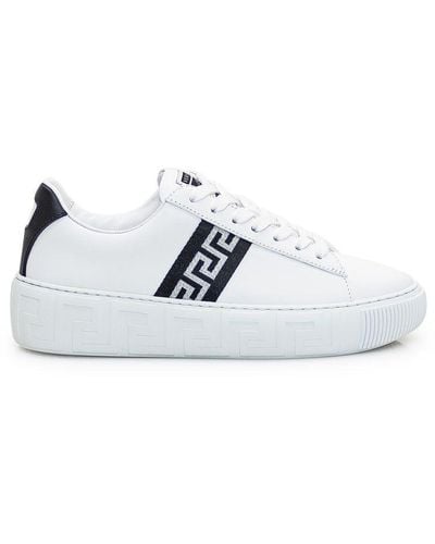 Versace Greca Lace-up Trainers - White