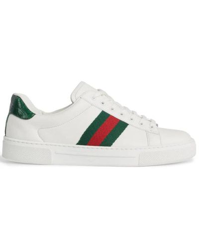 Gucci gg-embossed Leather Flatform Sneakers - White