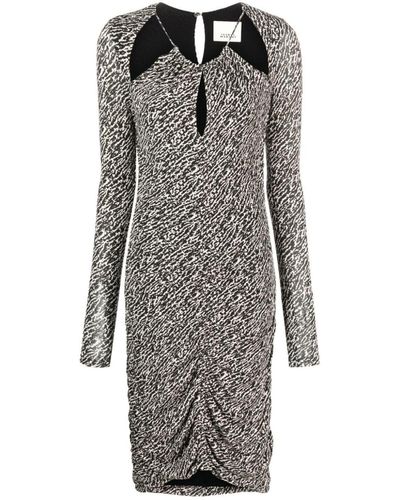 Isabel Marant Logane Cut-out Midi Dress - Grey