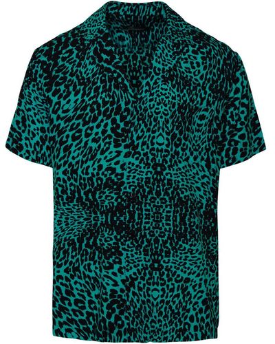 BENEVIERRE Leopard Viscose Leo Shirt - Green