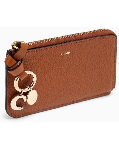 Chloé Chloé Brown Zipped Card Case