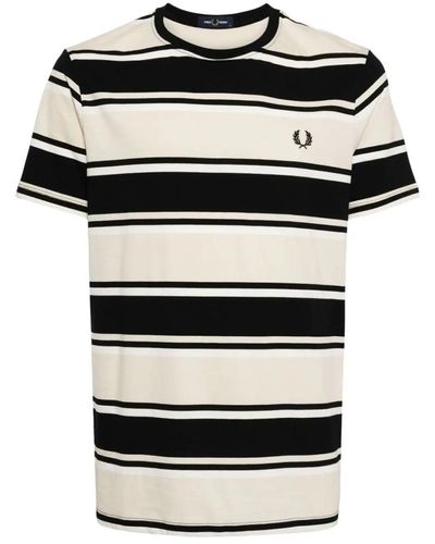 Fred Perry Fp Bold Stripe T-Shirt - Black