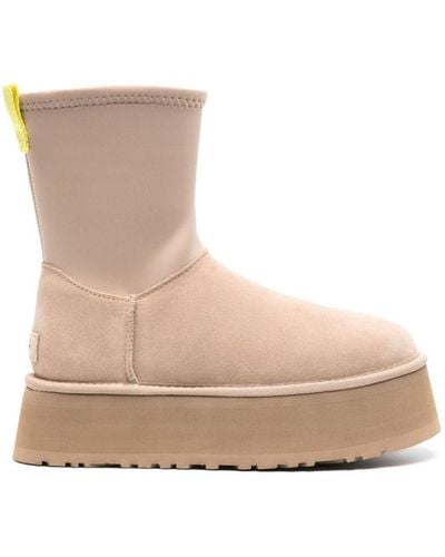 UGG Classic Dipper Suede And Rubber Boots - Natural