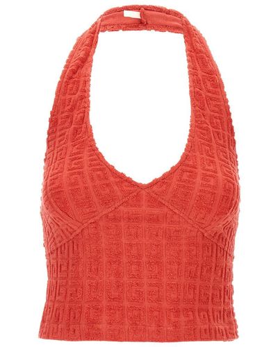 Givenchy Top Cropped Capsule Plage - Red