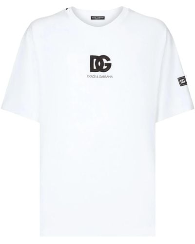 Dolce & Gabbana T-Shirt With Logo Application - White