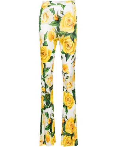 Dolce & Gabbana Printed Pants - Yellow