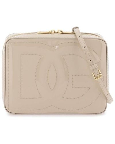 Dolce & Gabbana Medium 'dg Logo' Camera Bag - Natural