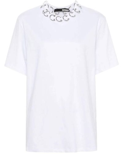 ROTATE BIRGER CHRISTENSEN Metal-detailing T-shirt - White