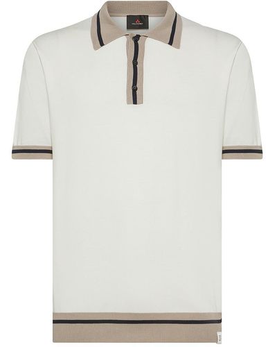Peuterey Cotton Polo With Contrast Trims - White