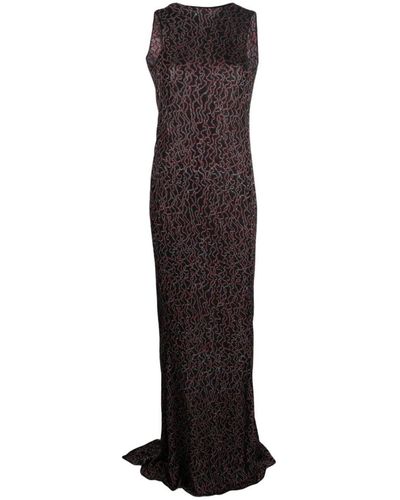 VITELLI Electric Jacquard Chainlink Gown Without Chainlinks Clothing - Multicolor