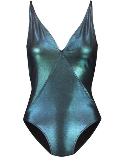 Rick Owens Deep V Bather Swimsuit Clothing - Blue