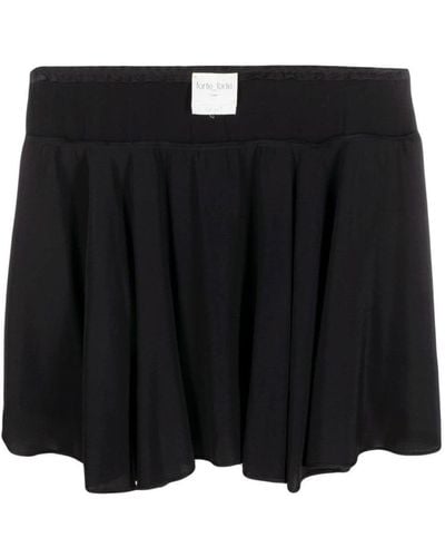 Forte Forte Ruffle-front Mini Skirt - Black