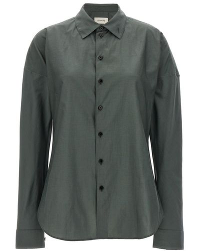 Lemaire 'Fitted Band Collar' Shirt - Green