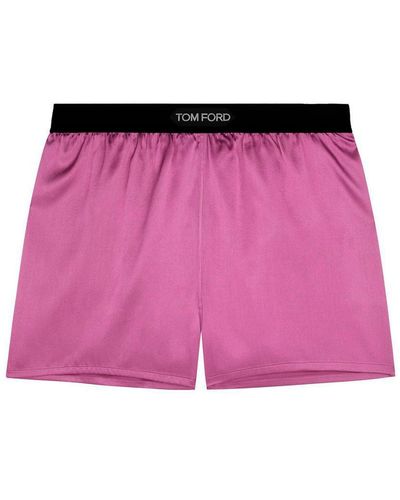 Tom Ford Silk Boxer Shorts Clothing - Purple