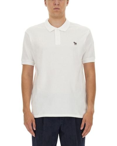 PS by Paul Smith Polo Shirt With Zebra Patch - White