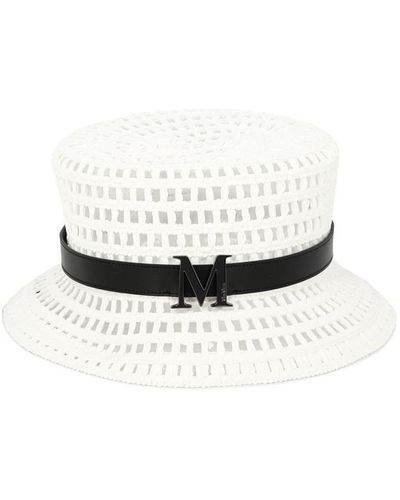 Max Mara Crochet Bucket Hat - White