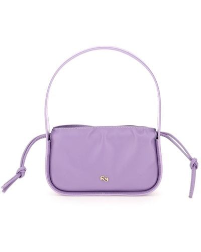Yuzefi Leather Mini Scrunch Bag - Purple