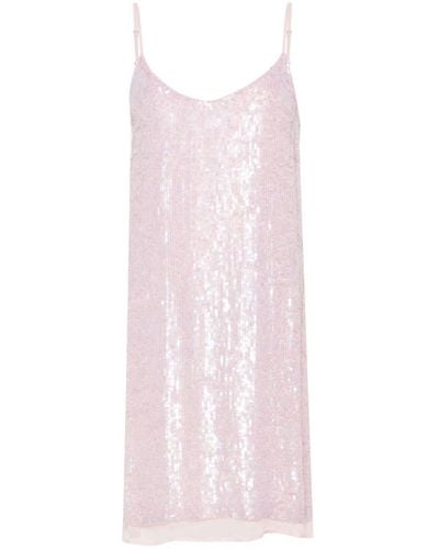 P.A.R.O.S.H. Gabriel Sequinned Mini Dress - Pink