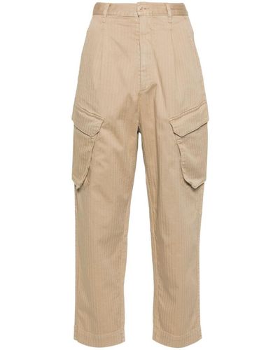 Semicouture Bianca Cotton Cargo Pants - Natural