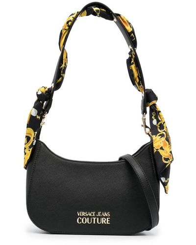 Versace Thelma Logo-plaque Shoulder Bag - Black