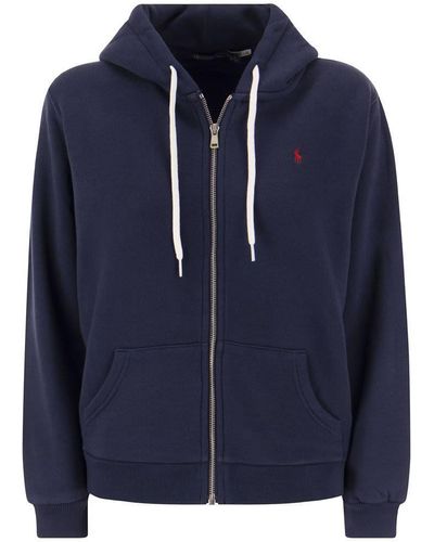 Polo Ralph Lauren Hoodie With Zip - Blue