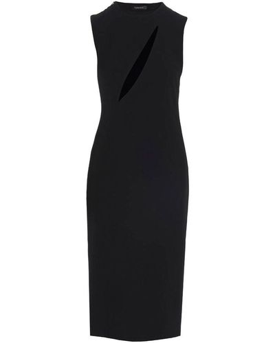 Versace Cut Out Midi Dress - Black