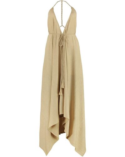 Alanui Get Lost Linen Dress - Natural