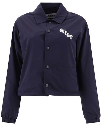 Autry Technical Jacket With Logo - Blue