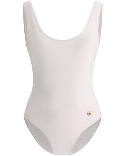 Dolce & Gabbana Swimsuit With Logo - White