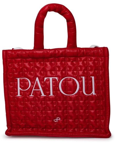 Patou 'tote ' Small Red Nylon Bag
