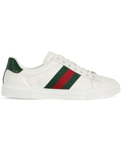 Gucci Ace Leather Sneakers - White