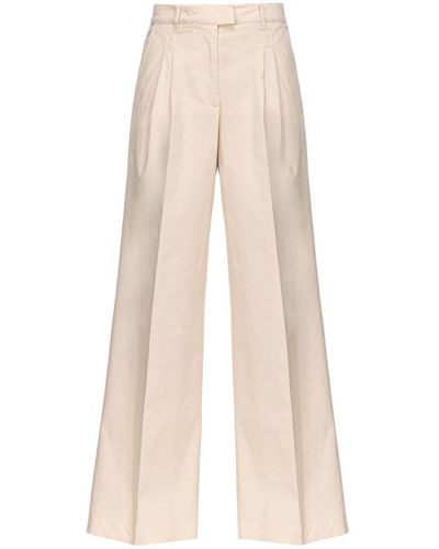 Pinko Wide Leg Trousers - Natural