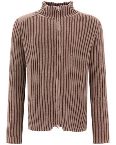 Our Legacy Ribbed Zip Cardigan - Brown