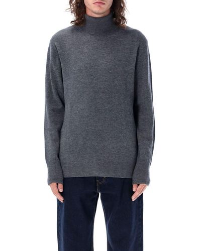 Aspesi High-Neck Wool Sweater - Blue