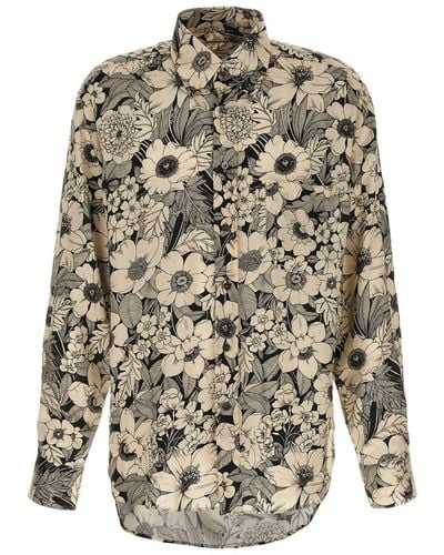 Tom Ford Floral Print Shirt Shirt, Blouse - Gray