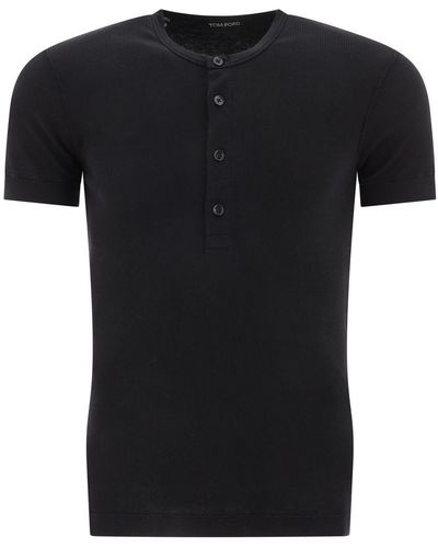 Tom Ford Henley T-Shirt - Black