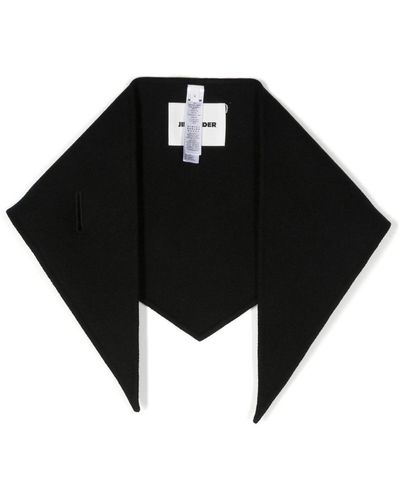 Jil Sander Cashmere Triangle Shape Foulard - Black