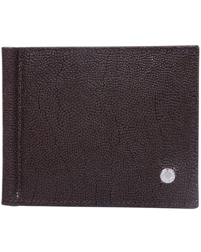Orciani Pebbled Effect Logo Plaque Wallet - White