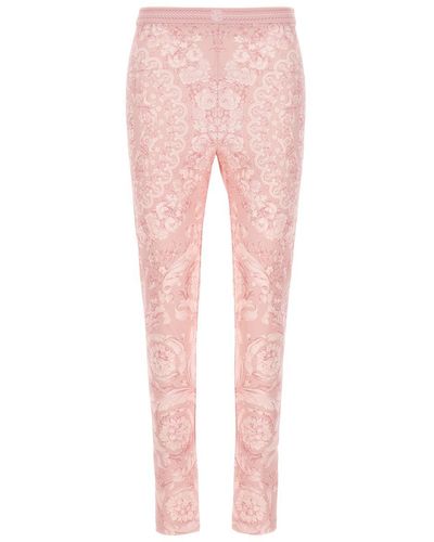 Versace 'Barocco' Leggings - Pink