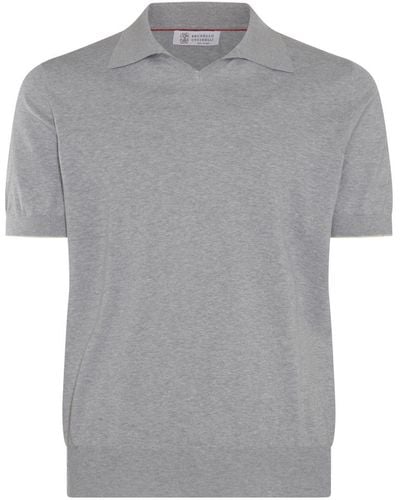 Brunello Cucinelli Cotton Polo Shirt - Grey