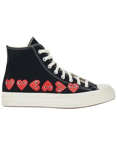 Comme des Garçons Sneakers With Hearts - Black