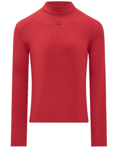 Courreges Courreges Ribbed Sweater - Red