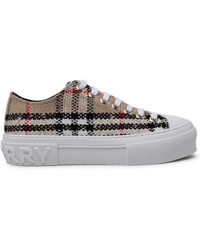 Burberry Jack Cotton Blend Sneakers - Brown