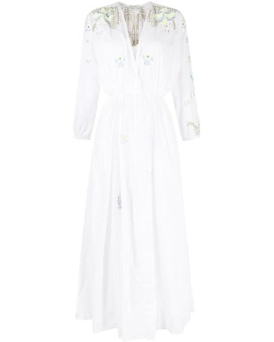 Forte Forte Floral Embroidery Dress - White