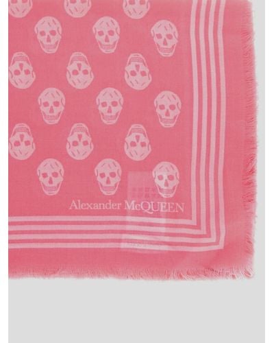 Alexander McQueen Skull Scarf - Pink