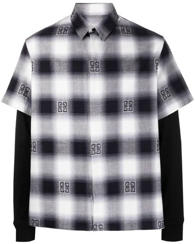 Givenchy Checked Cotton Shirt - Black