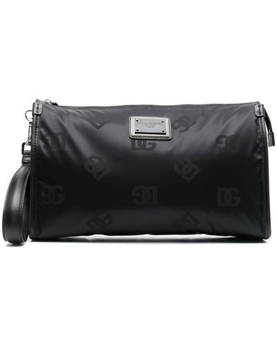 Dolce & Gabbana Logo Nylon Pouch - Black