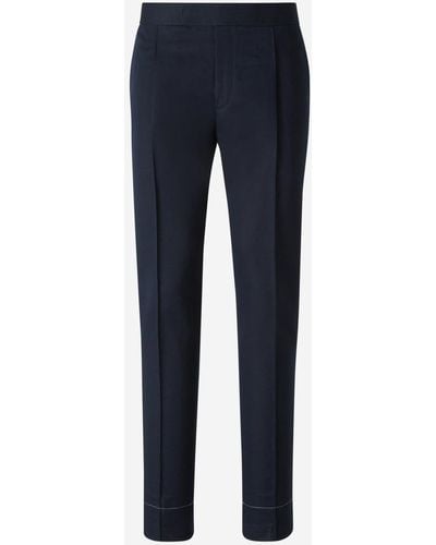 Brioni Formal Pants Pleats - Blue