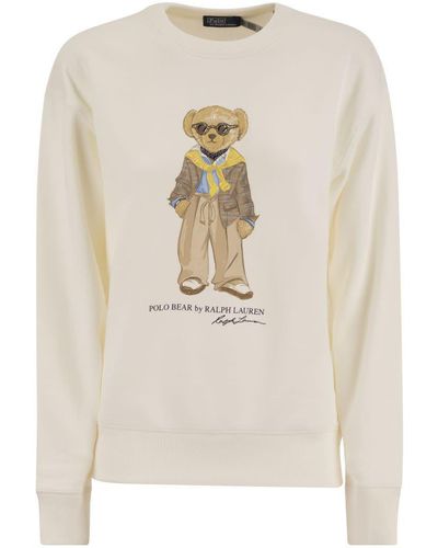Polo Ralph Lauren Sweatshirt Polo Bear Crew-neck - Natural