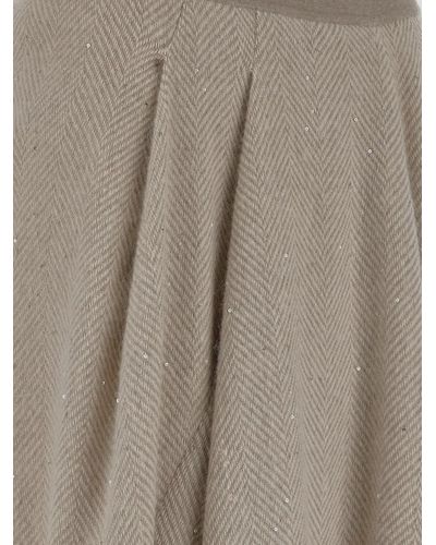 Gentry Portofino Knit Midi Skirt - Brown